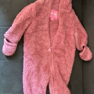 Adorable Pink Sherpa Kids Footie